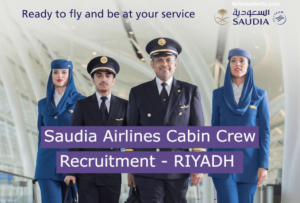 Saudia Airlines Cabin Crew Recruitment ( Male ) - RIYADH [Feb 2020]