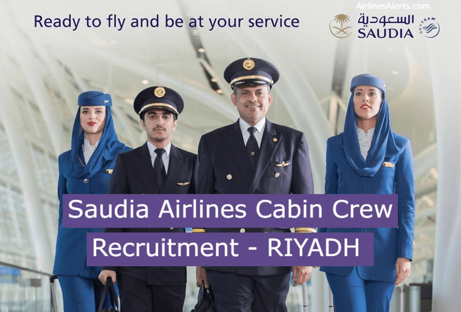 Saudia Airlines Cabin Crew Recruitment ( Male ) - RIYADH [Feb  2020]