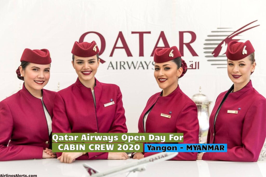 Qatar Airways Open Day For Cabin Crew Yangon (Myanmar) - [2020]